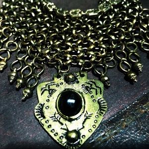 Free People Tribal Boho Necklace w/Pouch